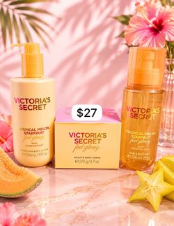 Victoria's Secret Tropical Melon Starfruit 3-Piece Set