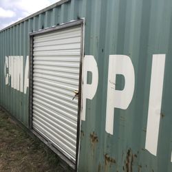 Shipping containers, doors,