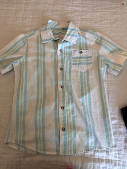 Size 7/8 Caribbean Joe Kids Button-Down Striped Shirt
