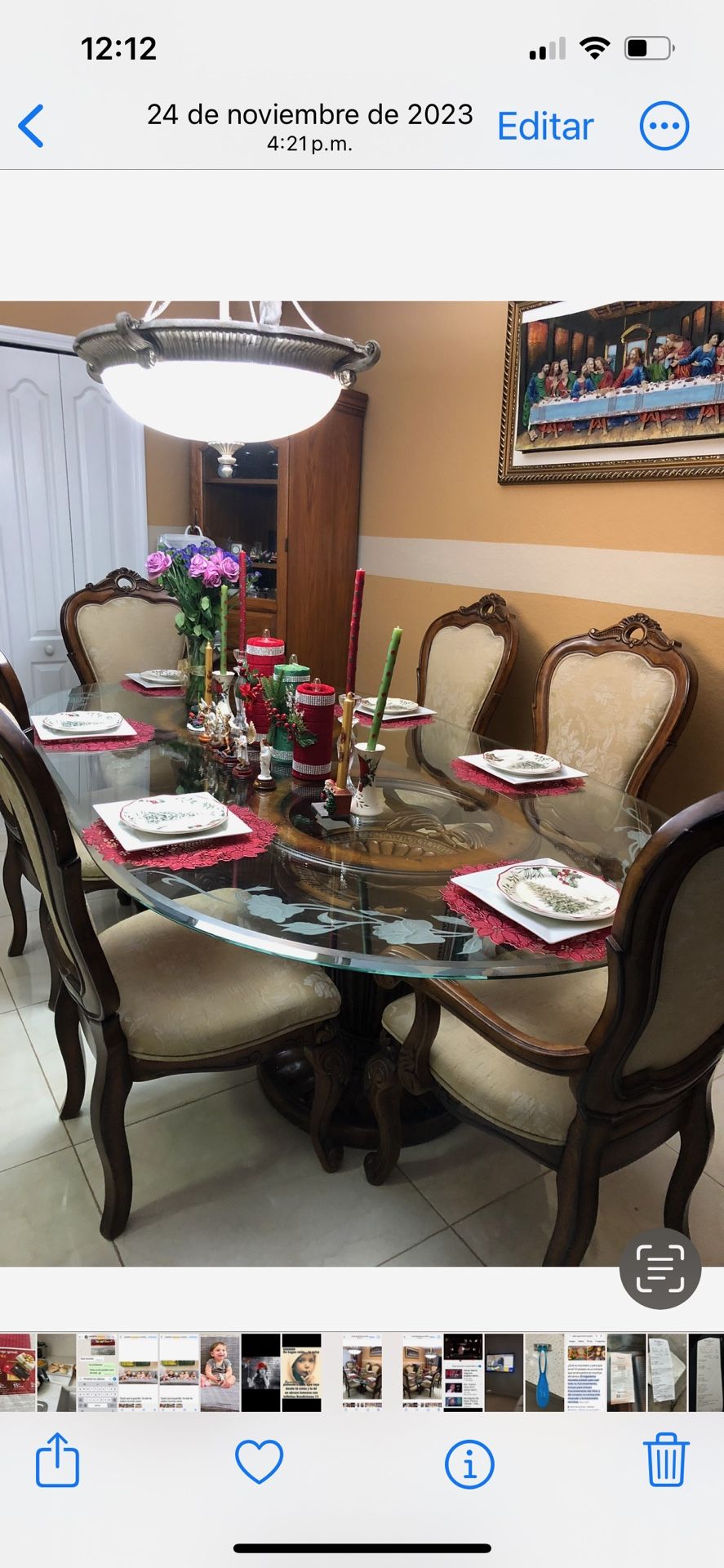 Kitchen Table Seat For 6 Glass
