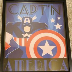 Disney Marvel Avengers Captain America 20x24 Framed Artwork Photo