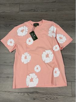pink denim tears shirt size medium