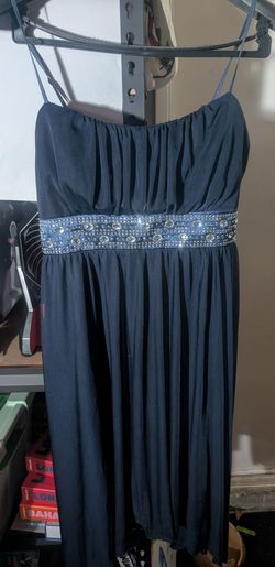 Blue dress with gemstones