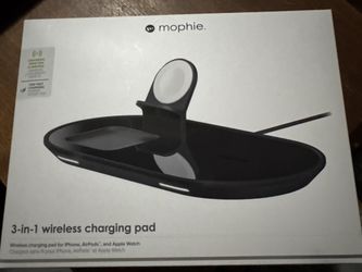 Mophie 3-in-1 Wireless Charging Pad – iPhone, AirPods, Apple Watch (with Adapter)