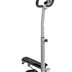 Sunny Health & Fitness Twisting Stair Stepper Machine with Handlebar and Digital Display