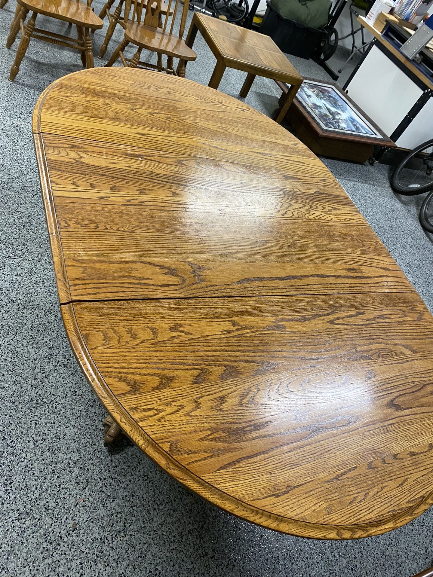 Beautiful Extendable Oak kitchen/dining Table + 6 Chairs 