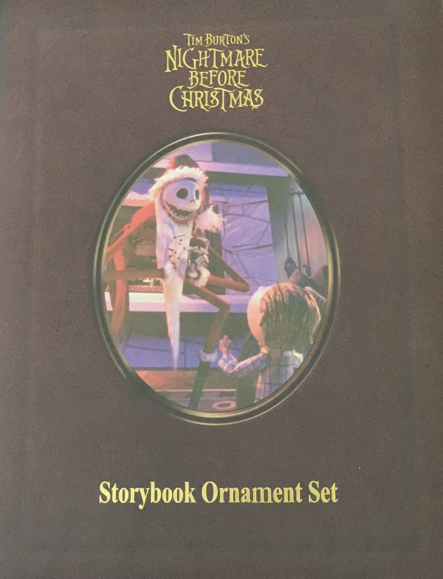 Disney Nightmare Before Christmas Storybook Ornament Set~Tim Burton~ NIB