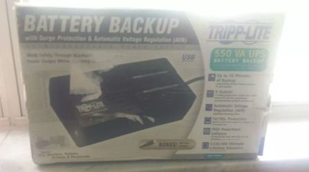 Battery back up and surge protector