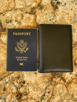 NORMSON Genuine Leather RFID Blocking Passport Holder Wallet