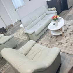 Gray Leather Couches