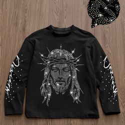 Jesus hoodie tuff with righnstones