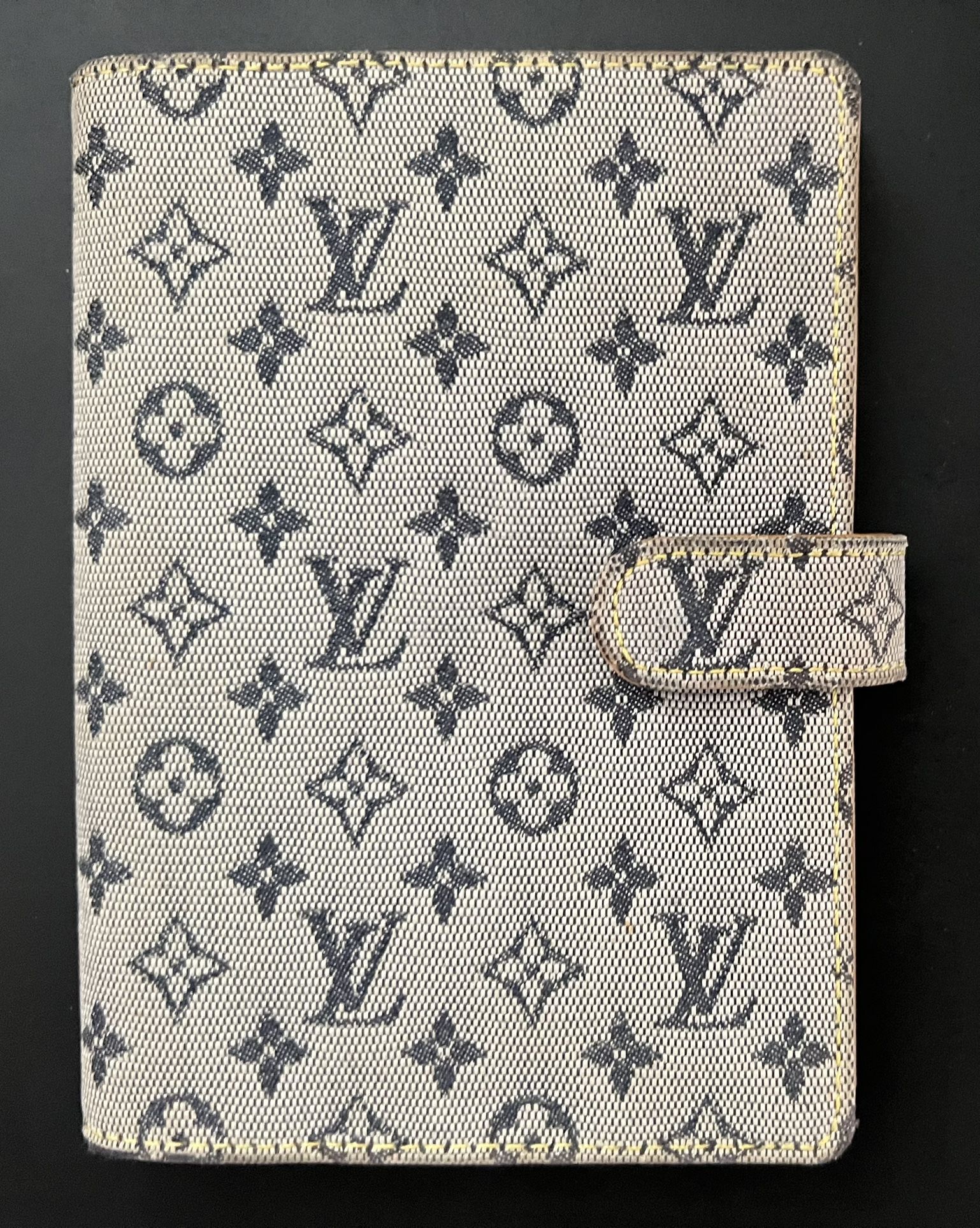 Louis Vuitton Wallet Agenda Passport Notebook Monogram Denim Canvas W/ Certificate Of Authenticity