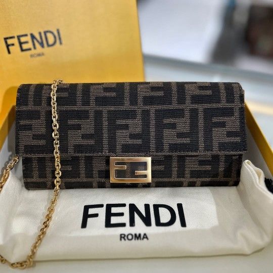 Fendi Continental Wallet with Chain