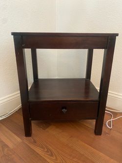 Wood Table with Drawer