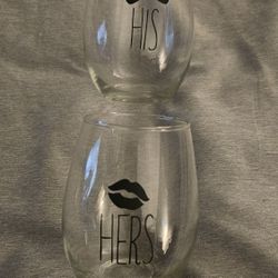 His & Hers Wine Glasses
