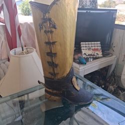 Big Brass Boot Like A Vase It Cane Holder 