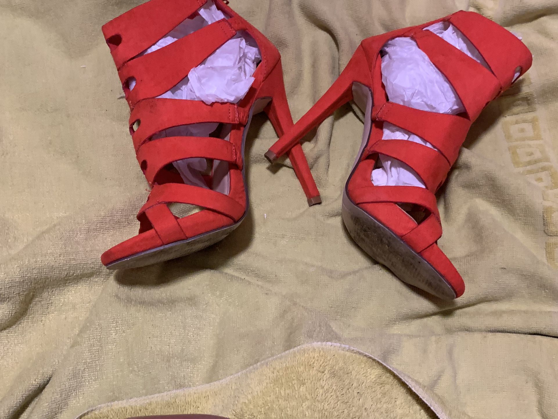 Red Straps Heel