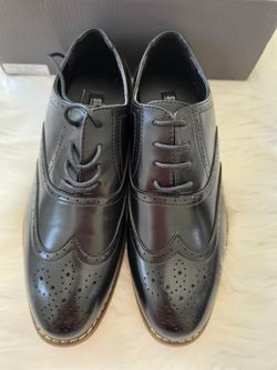 Stacy Adams Shoes Kids Dunbar Wingtip Oxford Black Size 3.5 Big Kid