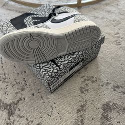 kids' air jordan 1 retro high og white cement 