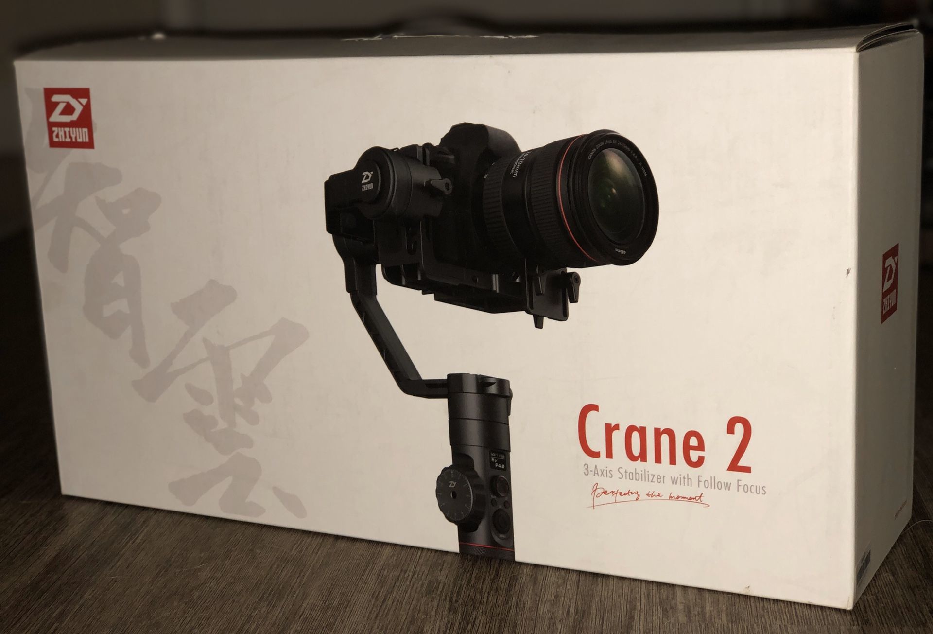 Used Zhiyun Crane 2 3-Axis Gimbal Stabilizer (with Follow Focus) for DSLR Camera