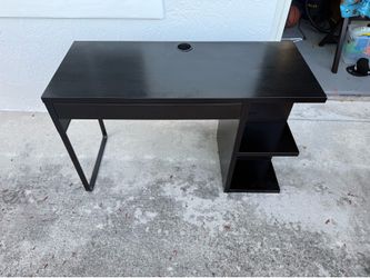 Desk With Side Cube Storage and pull out drawer