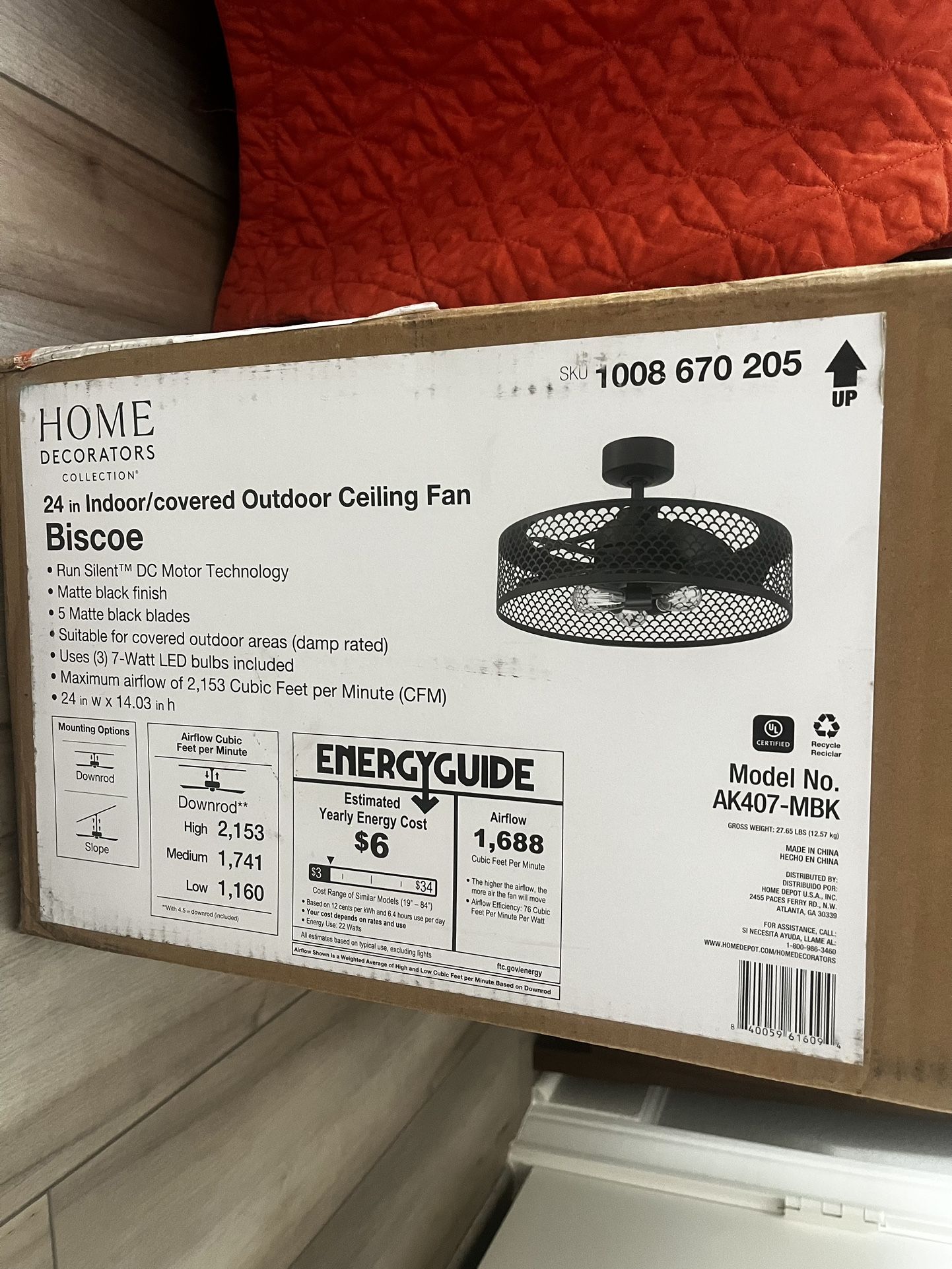 Indoor/outdoor Ceiling Fan