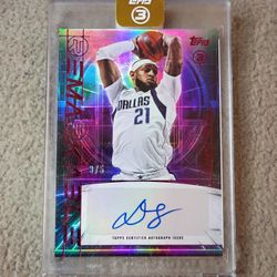 2025-26 Daniel Gafford Topps Three Remarkable Red Auto /5 