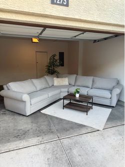 Pottery Barn Light Gray Sectional Couch