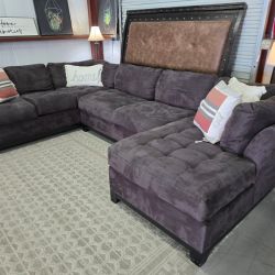 Gray U-shaped Cindy Crawford Sectional Couch (Get Early BLACK FRIDAY DEALS) 🚛 FAST SAME DAY DELIVERY! 🚚