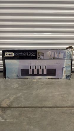Artika Champagne Glow 4-Light Modern LED Pendant Chandelier – New Open Box