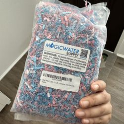 Blue And Pink Crinkle Cut Paper