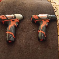 2 M12 BAT. & 1/4" IMPACT & 3/8 DRILL BRAND NEW NEVER USED