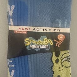 SpongeBob Square Pants Socks. 2 Pack 