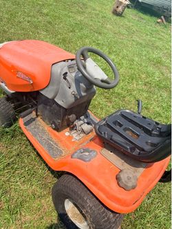 Riding mower, 32 foot ladder