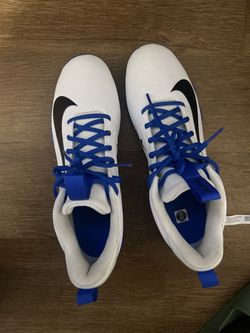 Nike White and Blue Athletic Sneakers