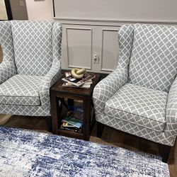 Living spaces wingback chairs