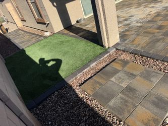Paver and turf work is done, talk to us for an estimate