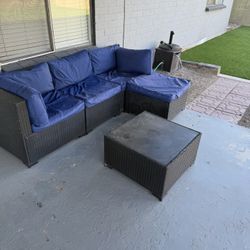 patio couch and table