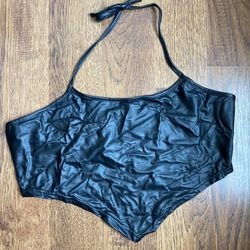 Pleather Halter Top