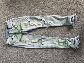 One-of-One Ripped Skinny Blue Jeans – Size 30
