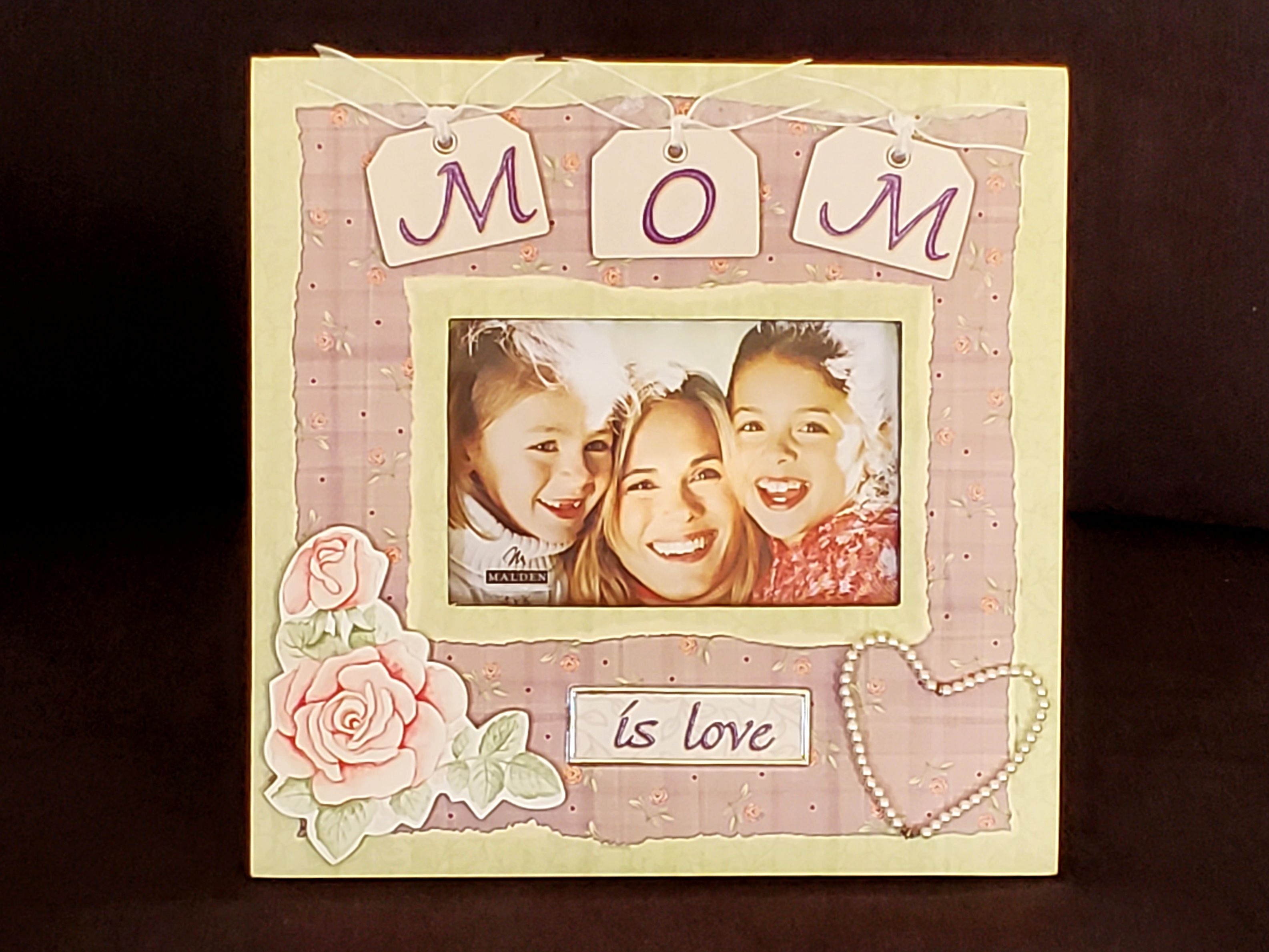 Mom Is Love Scrapbook Design Photo Frame