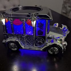 Hearse Halloween 3 Wick Candle Holder 