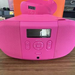 🩷 PINK PORTABLE CD BOOM BOX 🩷