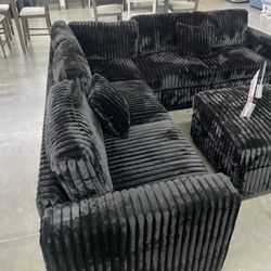 New Black Sectional 