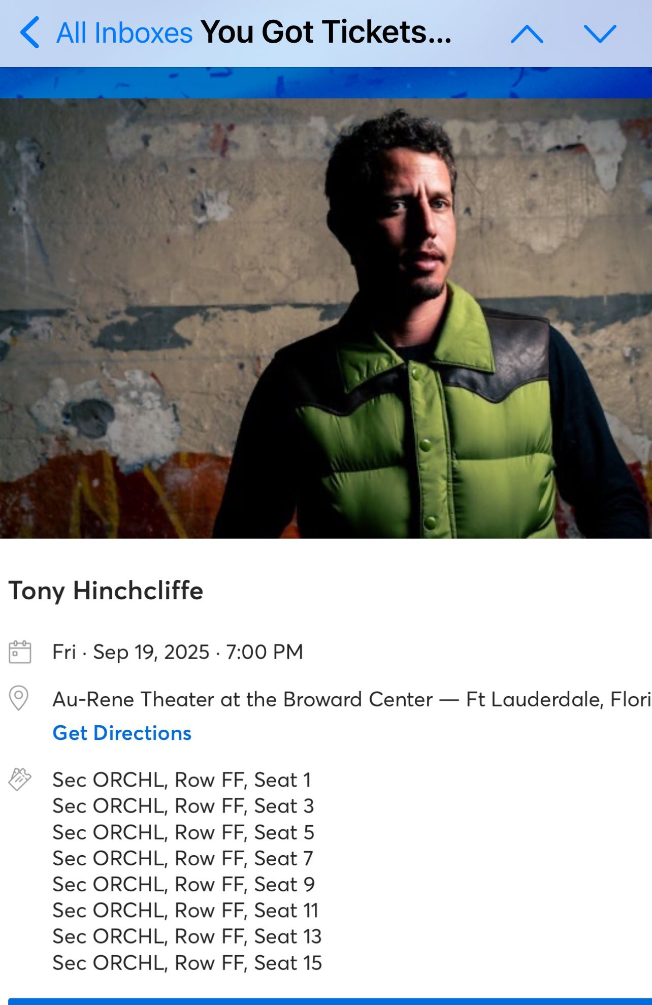 Tony Hinchcliffe Au-Rene Theater at the Broward Center
