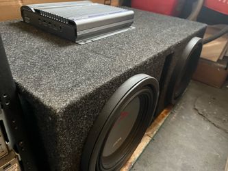 Alpine V12 MRV-T500 Amp + Dual 10” Type R Subs in Box