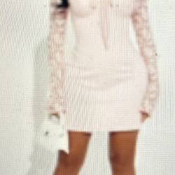 Lace Sleeve Dress - Fashion Nova