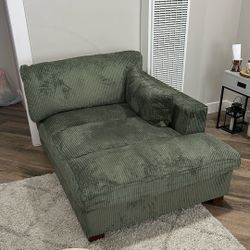 Brand new olive green chaise lounge