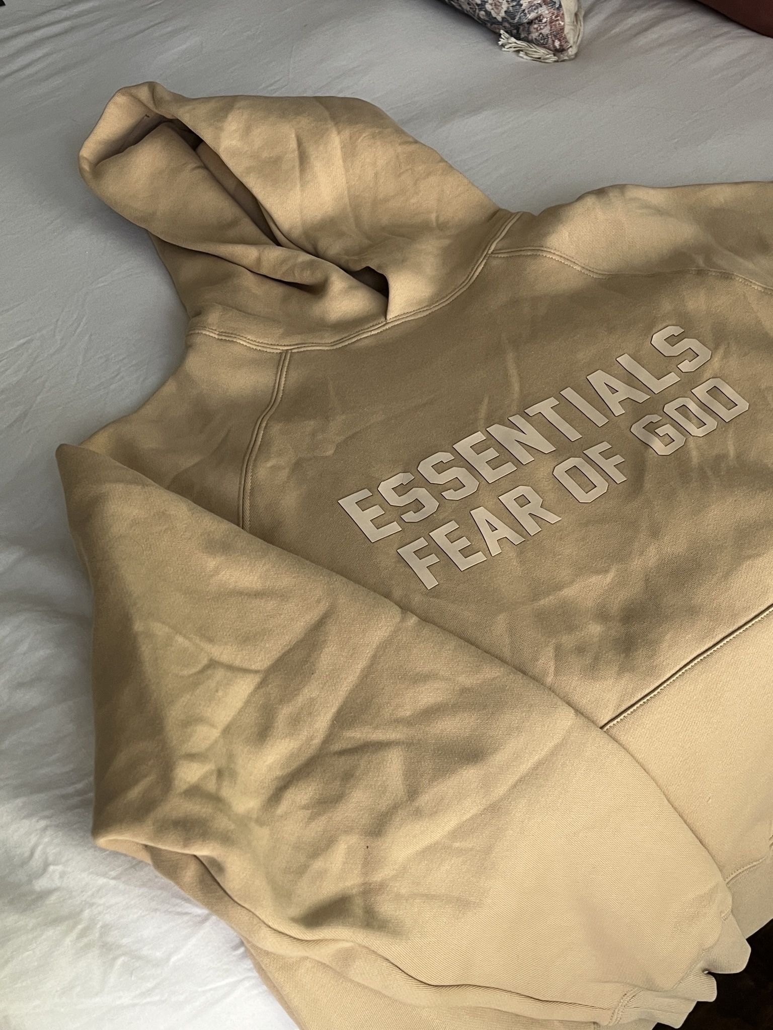 yellow/amber/tan FOG ESSENTIALS hoodie