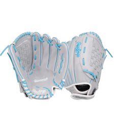 🔥NEW🔥 Rawlings Fastpitch Glove Gray/Blue | Right Hand Throw | 12.5" | Outfield